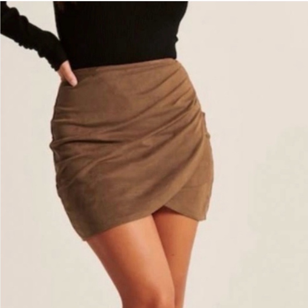 Abercrombie Brown Suede Skort